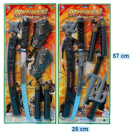 SET NINJA SPADE E PUGNALI C/ACCESSORI 2/ASS 24 £               BLISTER-M