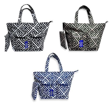 BORSA MARE LARGE NYLON GEOMETRICA 3/COL   24 £