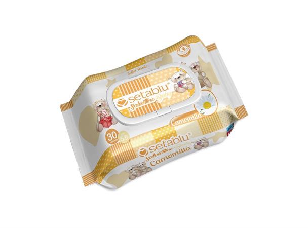 SALVIETTE BABY CAMOMILLA PZ.30         24 £     -MIN 6