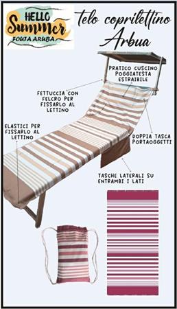 TELO COPRILETTINO CM. 75x195 FOUTA/ARUBA 'ROSA'  16 £  C/CUSCINO + SACCA