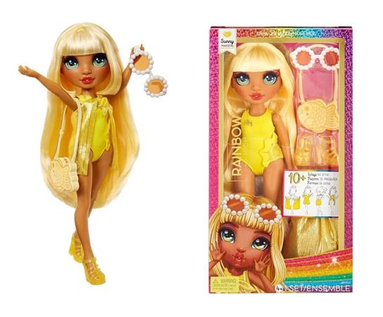 BAMBOLA 'RAINBOW HIGH' SUNNY SWIM & STYLE 1 £      YELLOW      SCATOLA-F