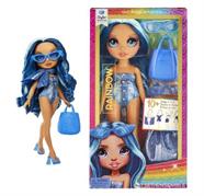 BAMBOLA 'RAINBOW HIGH' SKYLER SWIM & STYLE 1 £      BLUE       SCATOLA-F