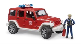 BRUDER 'JEEP WRANGLER' LUCI/SUONI C/POMPIERE 328x144 4 £       SCATOLA-M