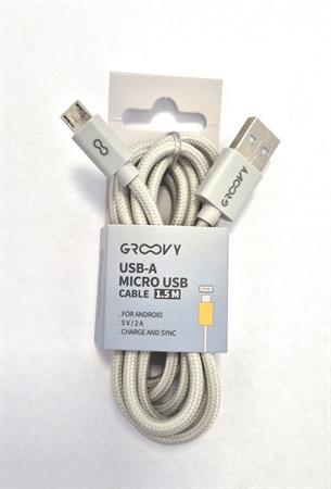 CAVO USBA-MICRO USB 1,5MT 2.0A-BRAIDED C01   5 £   GR-CBL-AM1.5M2A-FC01
