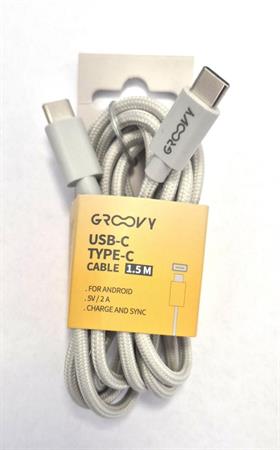CAVO USBC-TYPE-C 1,5MT 2.0A-BRAIDED C01   5 £    GR-CBL-CC1.5M3A60W-FC01