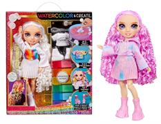 BAMBOLA 'RAINBOW HIGH' WATERCOLOR & CREATE PURPLE EYES 1 £     SCATOLA-F