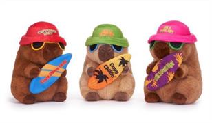 PELUCHE CM. 26 CAPYBARA 3/ASS C/SURF 3 £