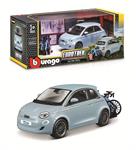 AUTO D-CAS 1/24 'FIAT 500E' EUROTREK C/BICI 4 £    BURAGO      SCATOLA-M