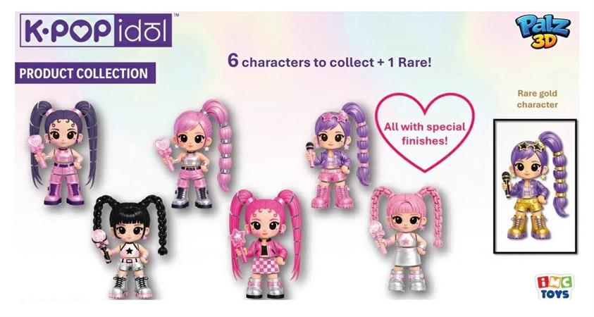 BAMBOLA 'K-POP IDOL' PALZ 3D PACK 24 £    FIND THE RARE!       DISPLAY-F