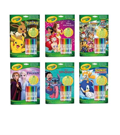 ALBUM  'PERSONAGGI' ATTIVITA' & COLORING SET PZ.6 ASS   12 £