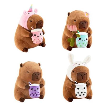 PELUCHE CM. 20 CAPYBARA 4/ASS C/BUBBLE TEA  48 £