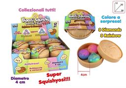 SQUISHY 'RAVIOLI CINESI BAOZI' TRIS RAIBOW/DIAMONDS 12 £       DISPLAY-X