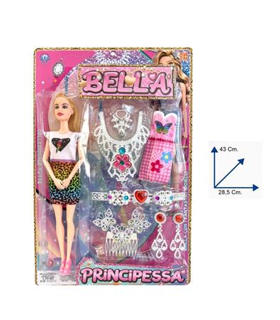 BAMBOLA 'BELLA' PRINCIPESSA C/GIOIELLI +ACC 24 £               BLISTER-F