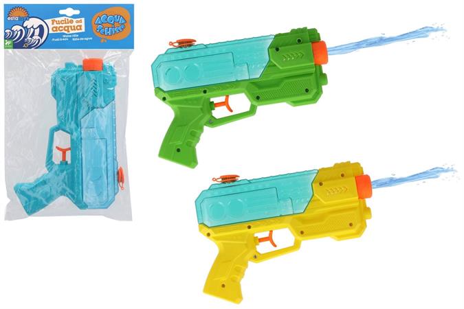 PISTOLA ACQUA CM. 21 TRASPARENTE 3/ASS  24 E