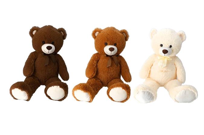 PELUCHE CM. 100 ORSO 'C/FIOCCO' 3/ASS 4 £