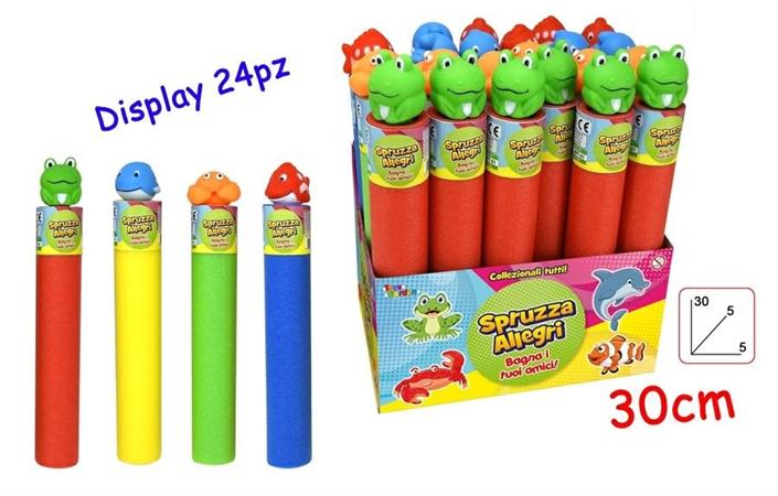 TUBO SPRUZZA ACQUA CM. 30 C/ANIMALI       24 E  -MIN 6