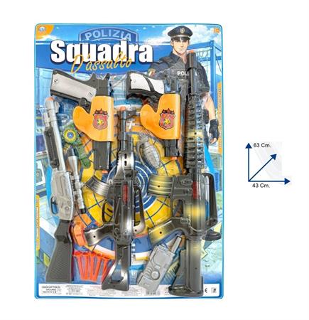 FUCILE 'SQUADRA D'ASSALTO' C/PISTOLE E MITRA 12 £              BLISTER-M