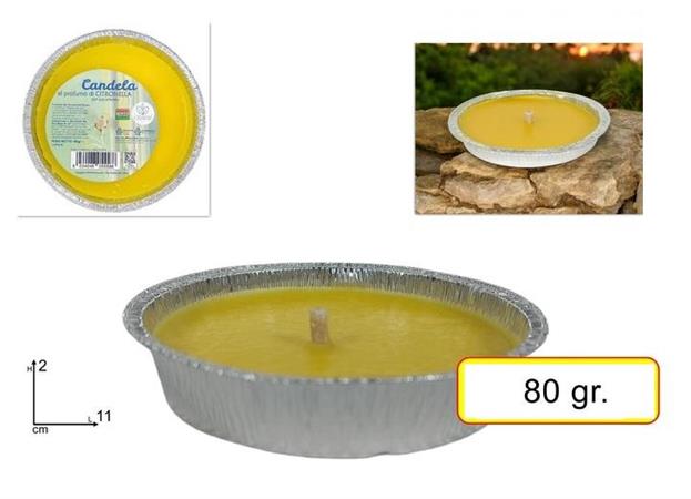 CITRONELLA CANDELA CM. 11 FIACCOLA ALLUMIN  135 =  -MIN 3    PER ESTERNO