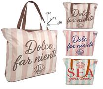 BORSA MARE CM.40x56 A FASCE CON SCRITTA  24 =      -3/ASS