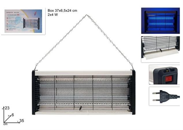 LAMPADA ANTIZANZARE 23 x 35 CM. LED 2X4W   8 =