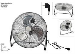 VENTILATORE DA PAVIMENTO 120 W PALE ALLUMINIO 1 =     3 VELOCITA'