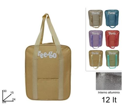 BORSA FRIGO LT.12 'FREE-GO' CM.30x24 6/COL 24 =    COLORI TENUI