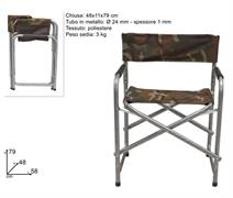 SEDIA REGISTA METAL TESS/POLIESTERE MIMETICA 6 =    TUBO 25