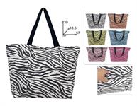 BORSA MARE CM.39x57 CANVAS 'ZEBRATA' 6/ASS  18 =
