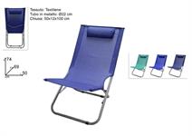 SEDIA SPIAGGINA METAL ALTA TESS/TEXTILENE C/CUSCINO 6 =   3/COL  TUBO 22