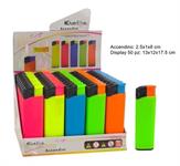 ACCENDINO 'COLORATO FLUO' GOMMA 5/ASS  50 =        -MIN 50       DISPLAY
