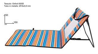 SEDIA LETTINO CM.150 RICHIUDIBILE MULTICOLOR 10 =     TUBO IN METALLO