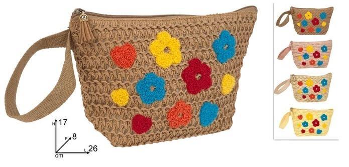 BORSELLO BEAUTY CM. 17x26 FLOREALE PAGLIA  36 =    4/ASS