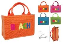BORSA MARE CM.23x33 EFFETTO PAGLIA C/SCRITTA 24 =   -4/ASS