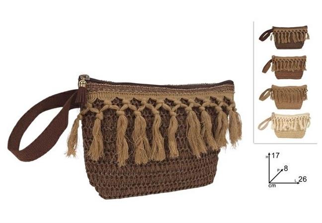 BORSELLO BEAUTY CM. 17x26 C/FRANGE PAGLIA  36 =    4/ASS