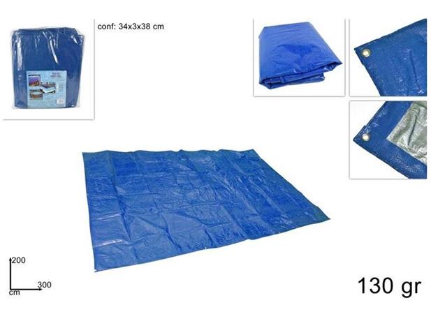 TELO PLASTICA 'CAMPING' 2x3 BLU  20 =