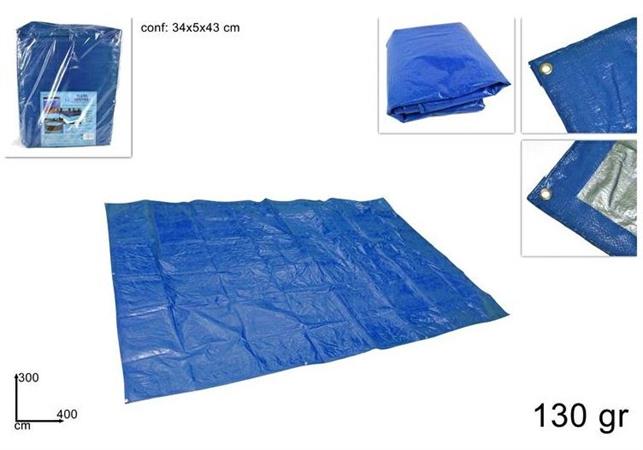 TELO PLASTICA 'CAMPING' 3x4 BLU  10 =