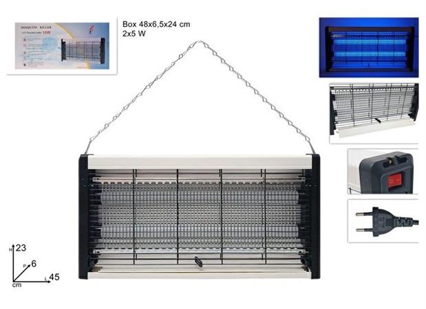 LAMPADA ANTIZANZARE 23 x 45 CM. LED 2X5W   6 =