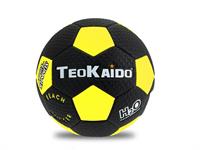 PALLONE BEACH/SOCCER CUOIO 'NERO-GIALLO'  24 =