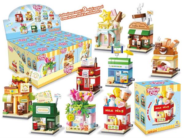 COSTRUZIONI CLICK CLACK MINI SHOP 9/ASS  9 =       DISPLAY     SCATOLA-M