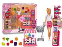 BAMBOLA 'DEA' SUPERMARKET C/ACCESSORI 6 =                      SCATOLA-F