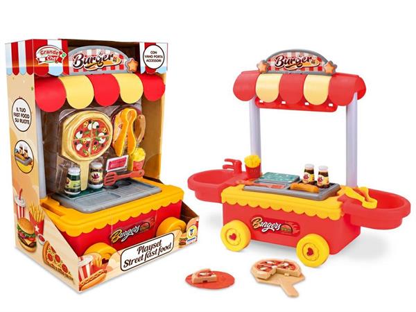 CUCINA PLAYSET 'CARRELLO' PZ. 27 FAST FOOD 4 =                 SCATOLA-F