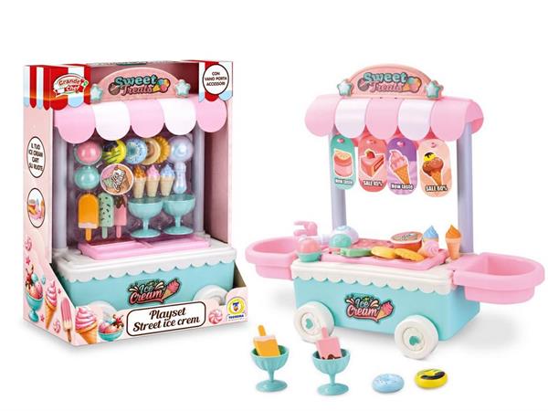CUCINA PLAYSET 'CARRELLO' PZ. 30 ICE CREAM 4 =                 SCATOLA-F
