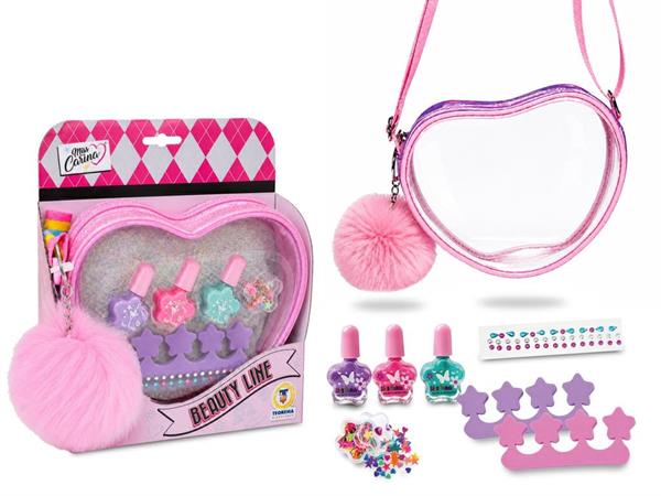 BORSETTA MAKEUP CUORE NAIL ART 3 SMALTI  24 =                  SCATOLA-F