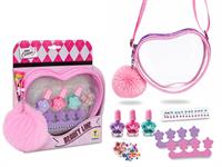 BORSETTA MAKEUP CUORE NAIL ART 3 SMALTI  24 =                  SCATOLA-F