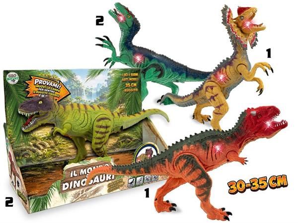 DINOSAURO 'NATURE' CM.33 C/PARTI MOBILI E SUONI 12 =   4/ASS   SCATOLA-M