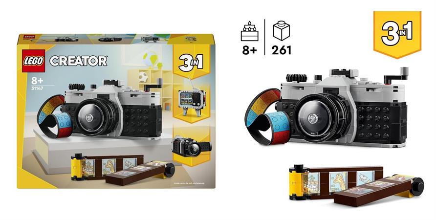 COSTRUZIONI LEGO CREATOR 'FOTOCAMERA RETRO' 8 =                SCATOLA-X