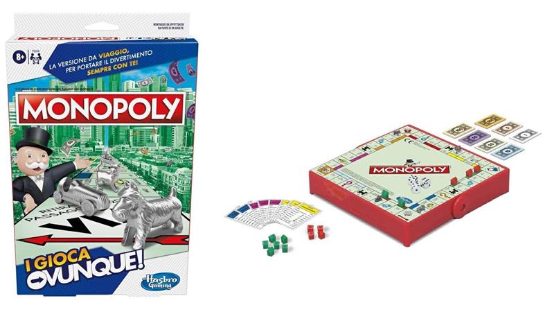 GIOCO TRAVEL 'MONOPOLY' HASBRO GIOCA OVUNQUE 8 =               SCATOLA-X