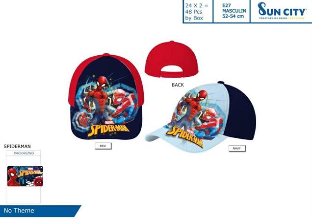 CAPPELLINO SPIDERMAN C/VISIERA  BLU/ROSSO  48 =      TG 52/54